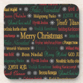 Dessous-de-verre Joyeux voeux de Noël dans une langue différente | (Devant)