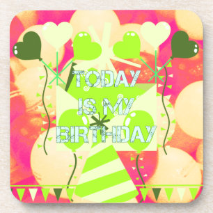Dessous-de-verre Joyful Celebration Design : Aujourd'hui est mon an
