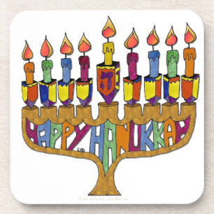 Dessous-de-verre Judaica Happy Hanukkah