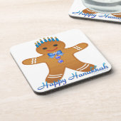 Dessous-de-verre Judaïque Hanoukka Gingerbread Homme Menorah (Côté gauche)