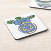 Dessous-de-verre Judaïque Hanoukka Star Of David Ornament Print (Côté gauche)