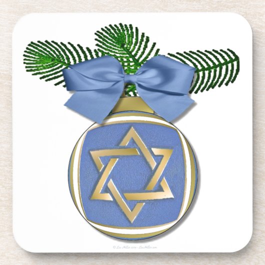 Dessous-de-verre Judaïque Hanoukka Star Of David Ornament Print (Devant)