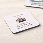 Dessous-de-verre Juin Mois de naissance Rose (Côté gauche)