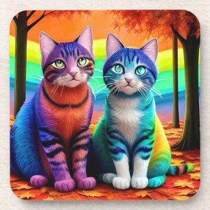Dessous-de-verre Jumeaux de chats Art numérique-56467