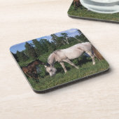 Dessous-de-verre Jument et poulain arabes 2 (Côté gauche)