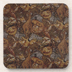 DESSOUS-DE-VERRE JUNGLE ANIMAL SAFARI