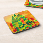 Dessous-de-verre Junks chinois, coucher de soleil, voiles et ombres (Côté gauche)