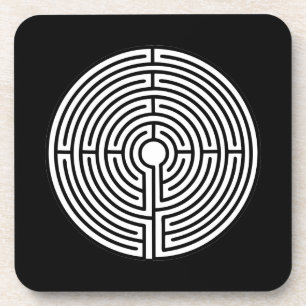 Dessous-de-verre Just a Maze on Black