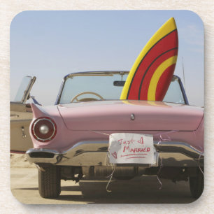 Dessous-de-verre Juste signe et planche de surf mariés