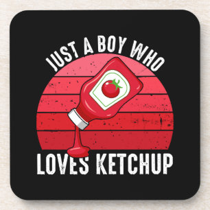 Dessous-de-verre Juste un garçon qui aime le ketchup