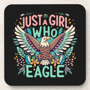 Dessous-de-verre juste une fille qui aime l'Aigle des Philippines
