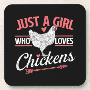 Dessous-de-verre Juste Une Fille Qui Aime Les Poules - Amoureuse De