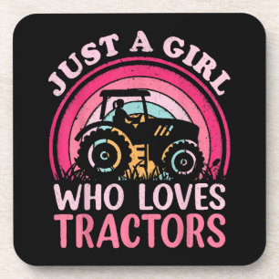 Dessous-de-verre Juste Une Fille Qui Aime Les Tracteurs