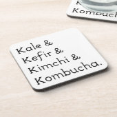 Dessous-de-verre Kale Kefir Kimchi Kombucha (Côté gauche)