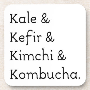 Dessous-de-verre Kale Kefir Kimchi Kombucha