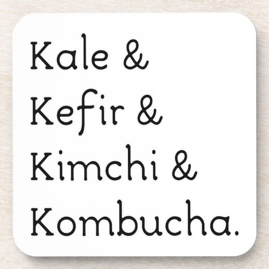 Dessous-de-verre Kale Kefir Kimchi Kombucha (Devant)