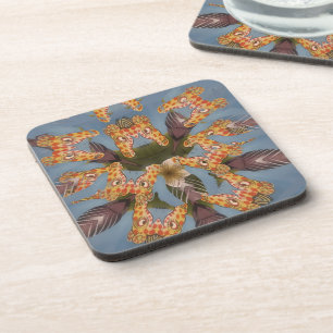 Dessous-de-verre Kaleidoscope Giraffe Mandala : Safari Art Abstrait