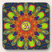 Dessous-de-verre Kaléidoscope psychédélique Om Ensemble de 6 (Devant)