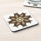 Dessous de verre kaléïdoscopiques de tortue verte (Côté gauche)