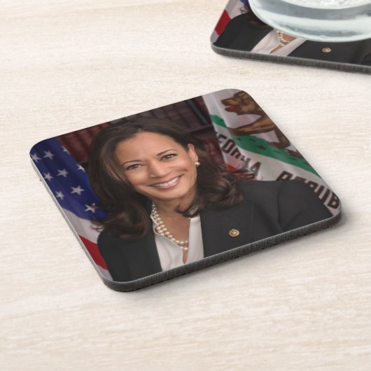 Dessous-de-verre Kamala Harris Vice-président américain, Biden 2024 (Côté gauche)