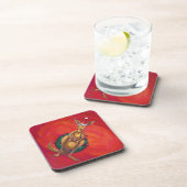 Dessous-de-verre Kangaroo Xmas En Rouge (Côté Droit)
