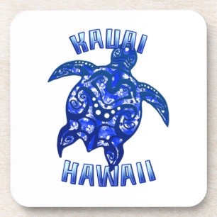 Dessous-de-verre Kauai Hawaii Vacances Tortue Tribale