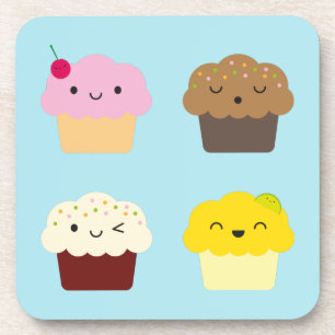Dessous-de-verre Kawaii Cupcakes