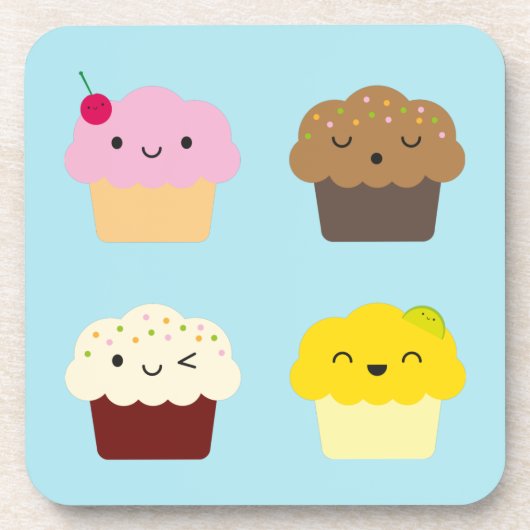 Dessous-de-verre Kawaii Cupcakes (Devant)