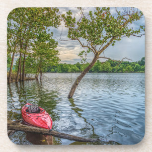 Dessous-de-verre Kayak Flottant Sur Le Lac Table Rock