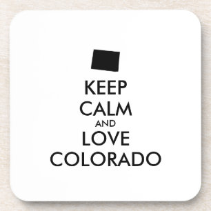 Dessous-de-verre KEEP CALM et LOVE COLORADO personnalisables