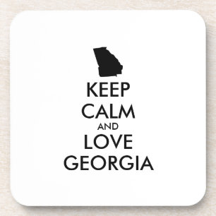 Dessous-de-verre KEEP CALM et LOVE GEORGIA personnalisables