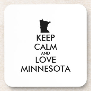 Dessous-de-verre KEEP CALM et LOVE MINNESOTA