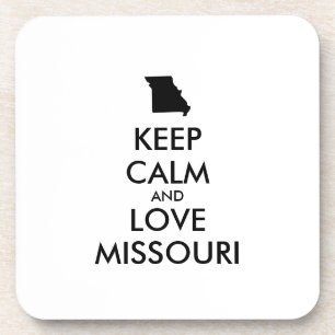 Dessous-de-verre KEEP CALM et LOVE MISSOURI personnalisables