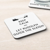 Dessous-de-verre Keep Calm Let Rudolph Guide Sleigh (Côté gauche)