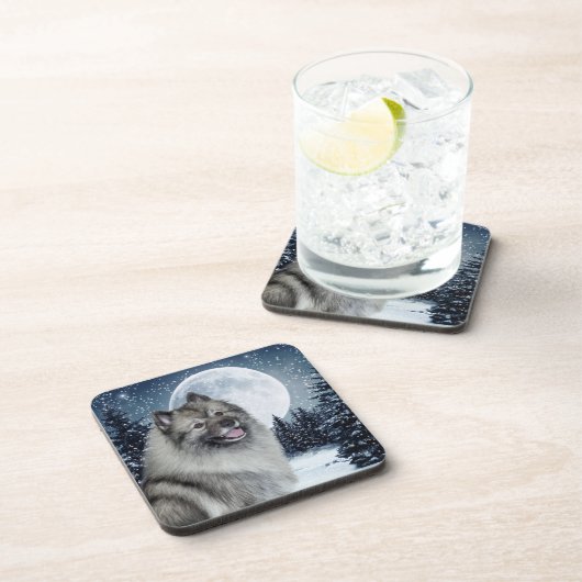 Dessous de verre Keeshond (Côté Droit)