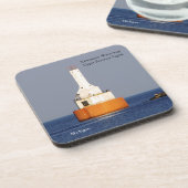 Dessous-de-verre Keweenaw Waterway Upper Entrance Light 2023 (Côté gauche)