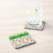 Dessous-de-verre Kid Halloween Ghost Citrouille Black Chat Personna (Côté Droit)