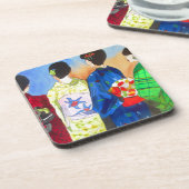 Dessous-de-verre Kimono de printemps art japonais Geisha (Côté gauche)