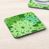 Dessous-de-verre Kimono floral moderne Impression, Vert citron (Côté gauche)