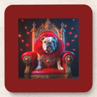 Dessous-de-verre King Winnie Le Bulldog Sur Son Trône