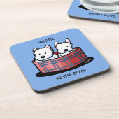 Dessous-de-verre KiniArt Westie Besties (Côté gauche)