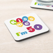 Dessous-de-verre Kiss Me I'm 50 Anniversaire T-shirts et cadeaux (Côté gauche)