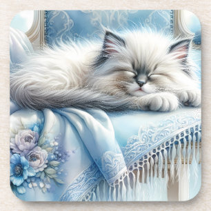 Dessous-de-verre Kiton endormi Cottagecore Dream Bleu