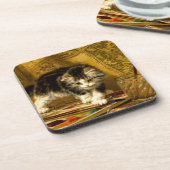 Dessous-de-verre Kitten avec peinture et brosses (Côté gauche)