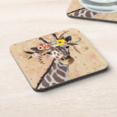 Dessous-de-verre Klimt Giraffe | Couronne De Fleurs (Côté gauche)