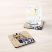 Dessous-de-verre Klimt Zebra | Orné De Fleurs (Côté Droit)