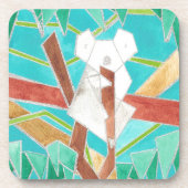 Dessous-de-verre Koala dans l'arbre, Art abstrait original (Devant)