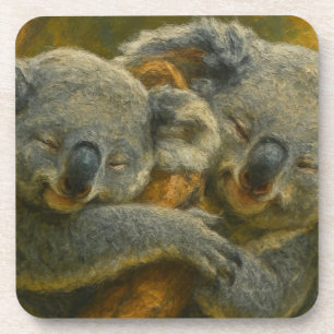 Dessous-de-verre Koala Embrace - Tender Wildlife Moment