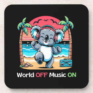 Dessous-de-verre Koala vibre sur la plage