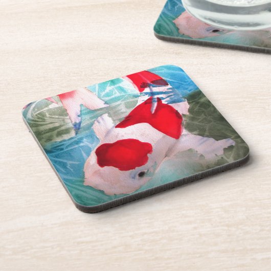 Dessous-de-verre Kohaku Koi 2 Poissons japonais (Côté gauche)